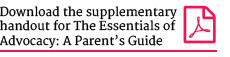 Download the supplementary handout for The Essentials of Advocacy