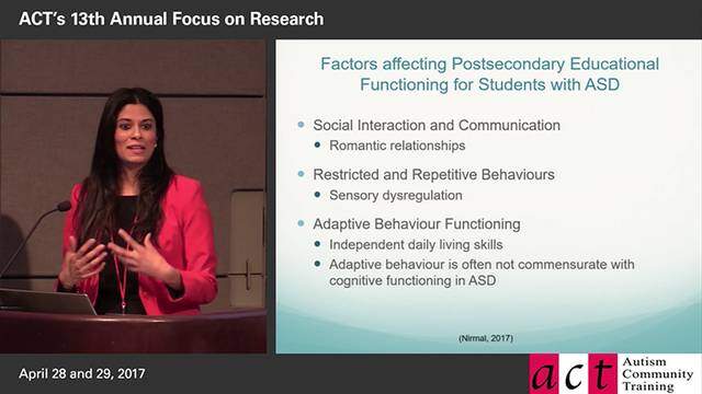 Mental Health in Post-Secondary Education: What is It Like for Students with ASD and What Does the Research Say? - Rashmeen Nirmal