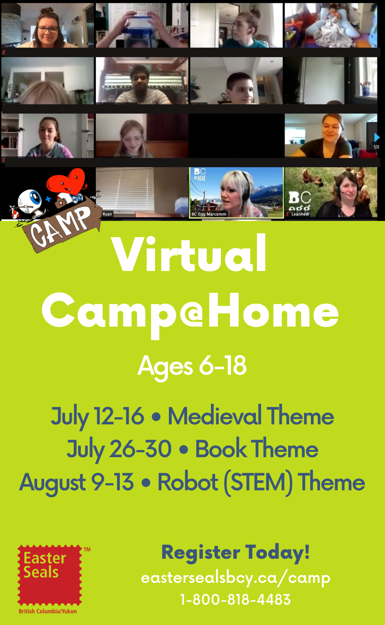Virtual Summer Camp@Home (Ages 6-18)