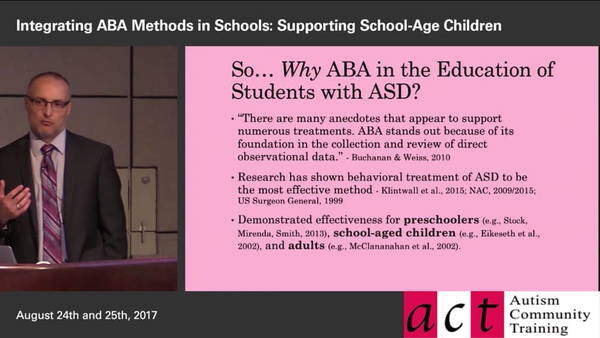 Screenshot from Integrating ABA Methods in Schools: Supporting School-Age Children