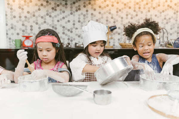 Children baking