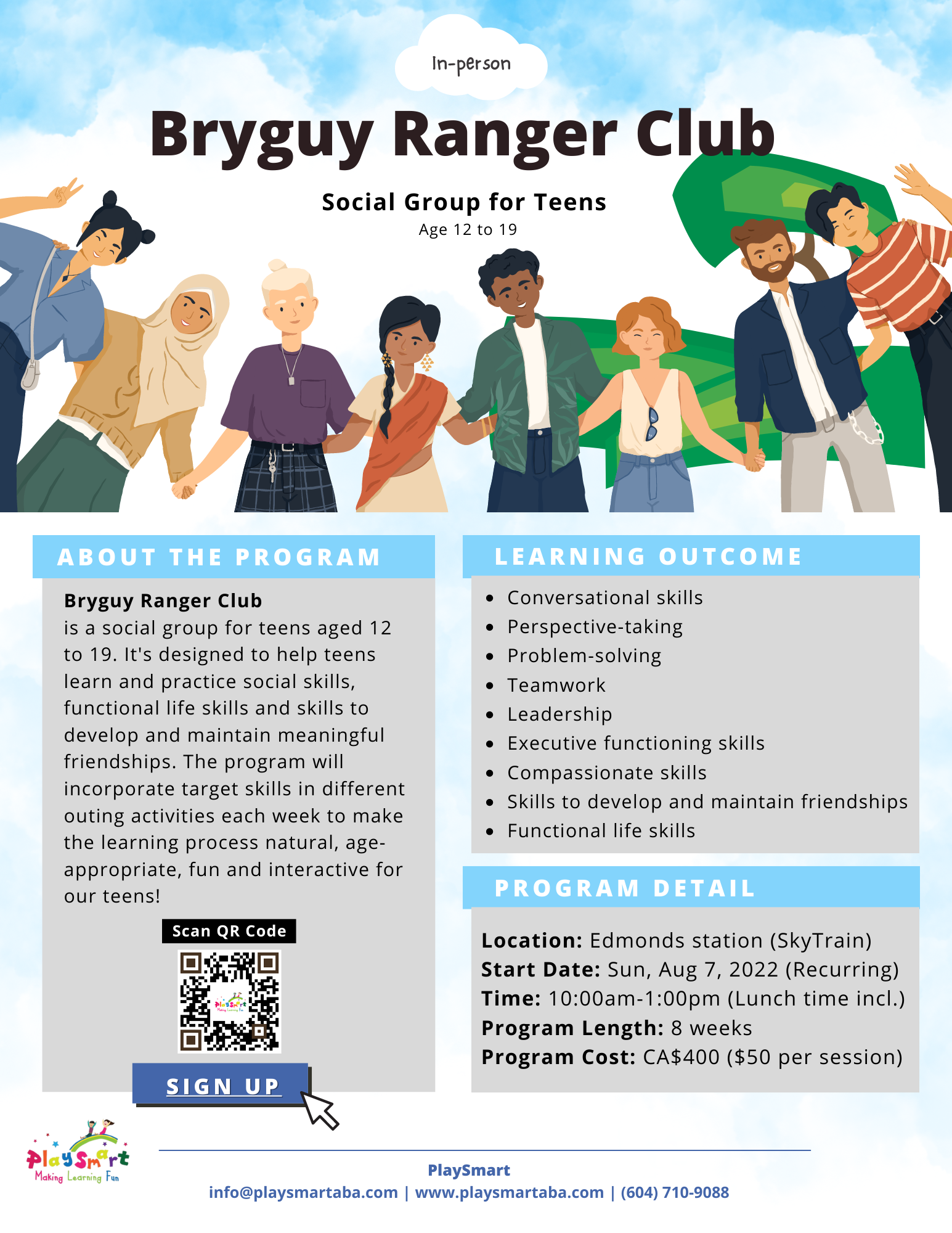 Teen's Social Group - Bryguy Ranger Club (8-Week Program)