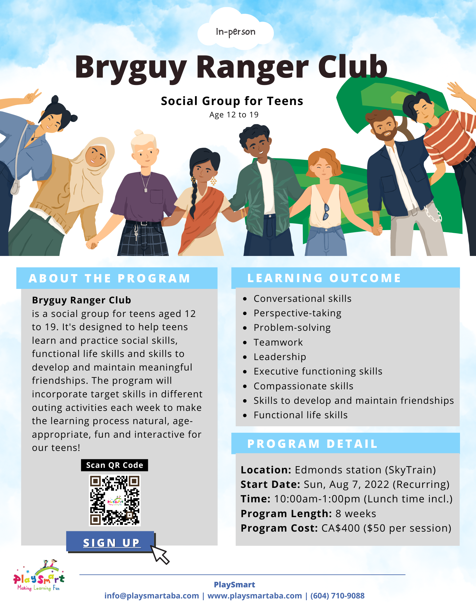 Teen's Social Group – Bryguy Ranger Club (8-Week Program) | ACT - Autism  Community Training