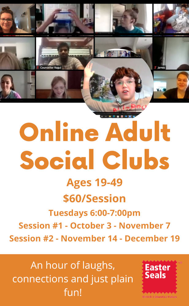 Easter Seals Adult's Social Club - Online