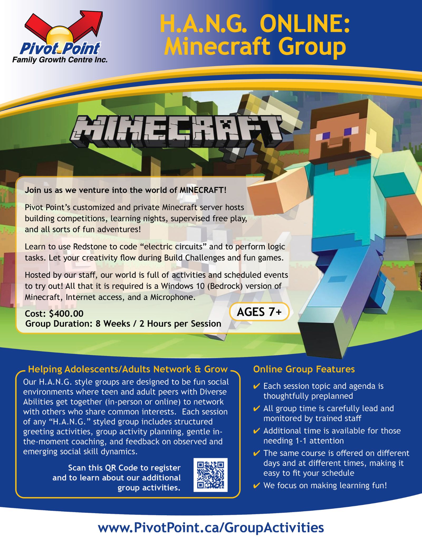 H.A.N.G: Minecraft Club (ONLINE)