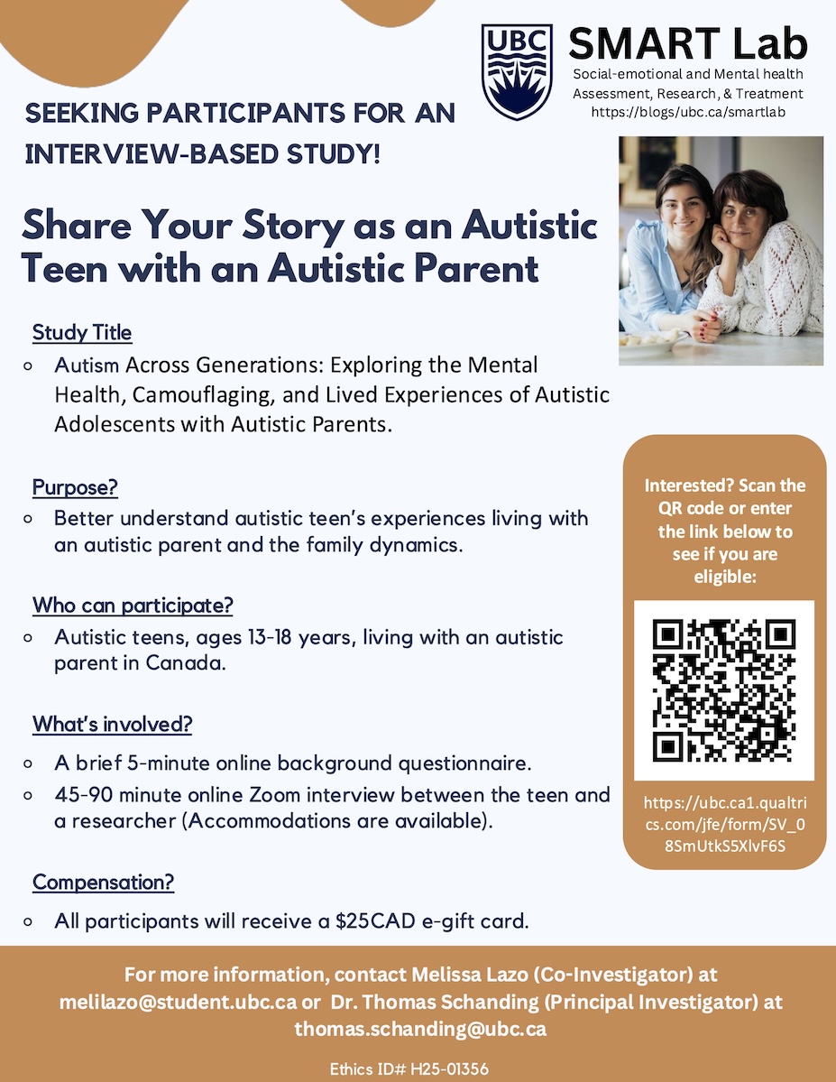 Exploring the lived experiences of autistic teens living with an autistic parent