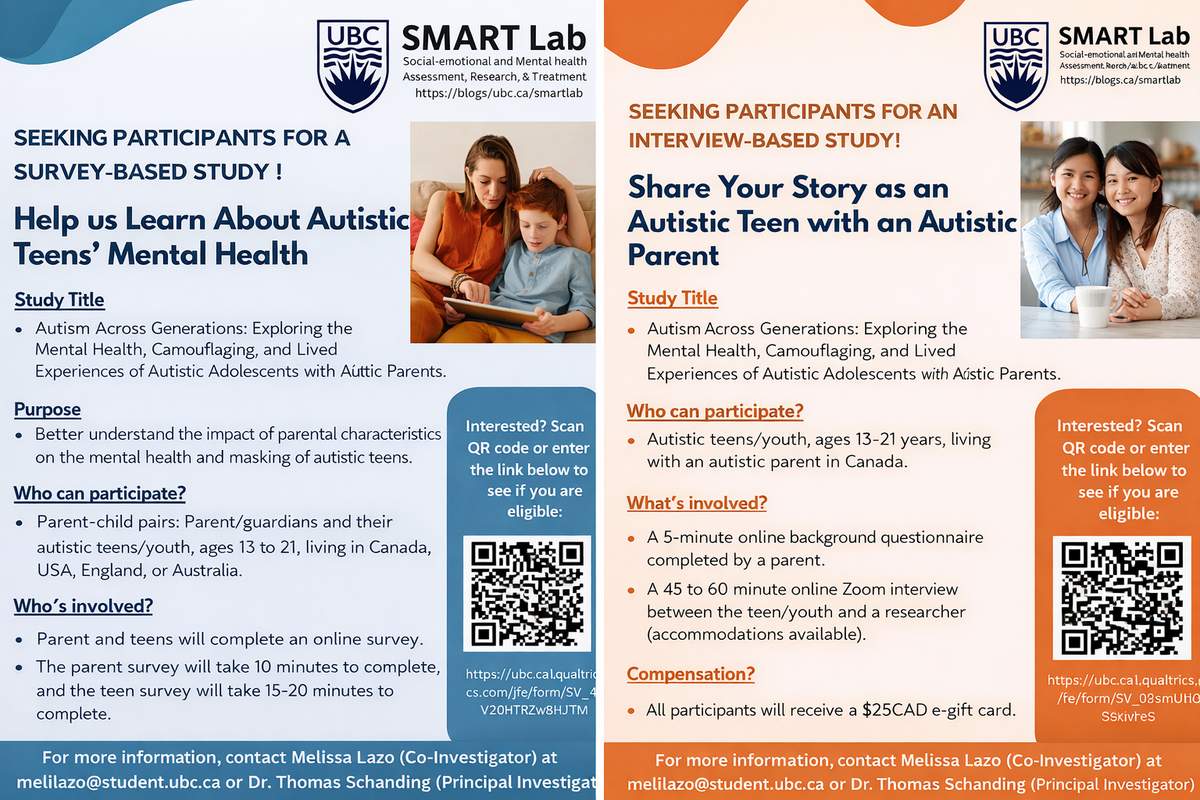 Research Participants Needed: Autistic Adolescents and Families